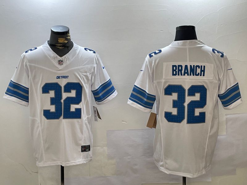 Men Detroit Lions #32 Branch White three generations 2024 Nike Limited NFL Jersey style 1->detroit lions->NFL Jersey